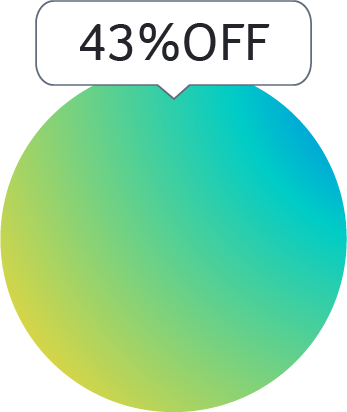 43% off